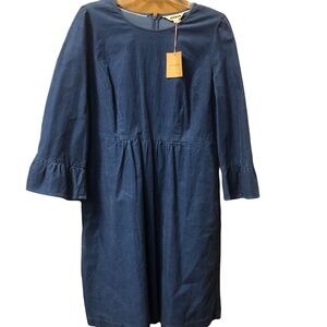 Boden Rich Blue Cordoroy Dress